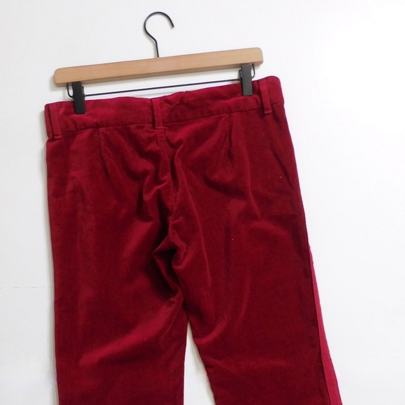 Vintage Y2K JUICY COUTURE Jeans Red Velvet Tuxedo Pants Flared Flare Size 29 - Picture 8 of 12